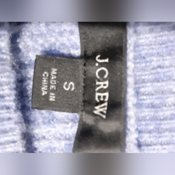 J Crew Women's Merino Wool Blend Perwinkle Blue Long Sleeve Sweater - Picture 5 of 6